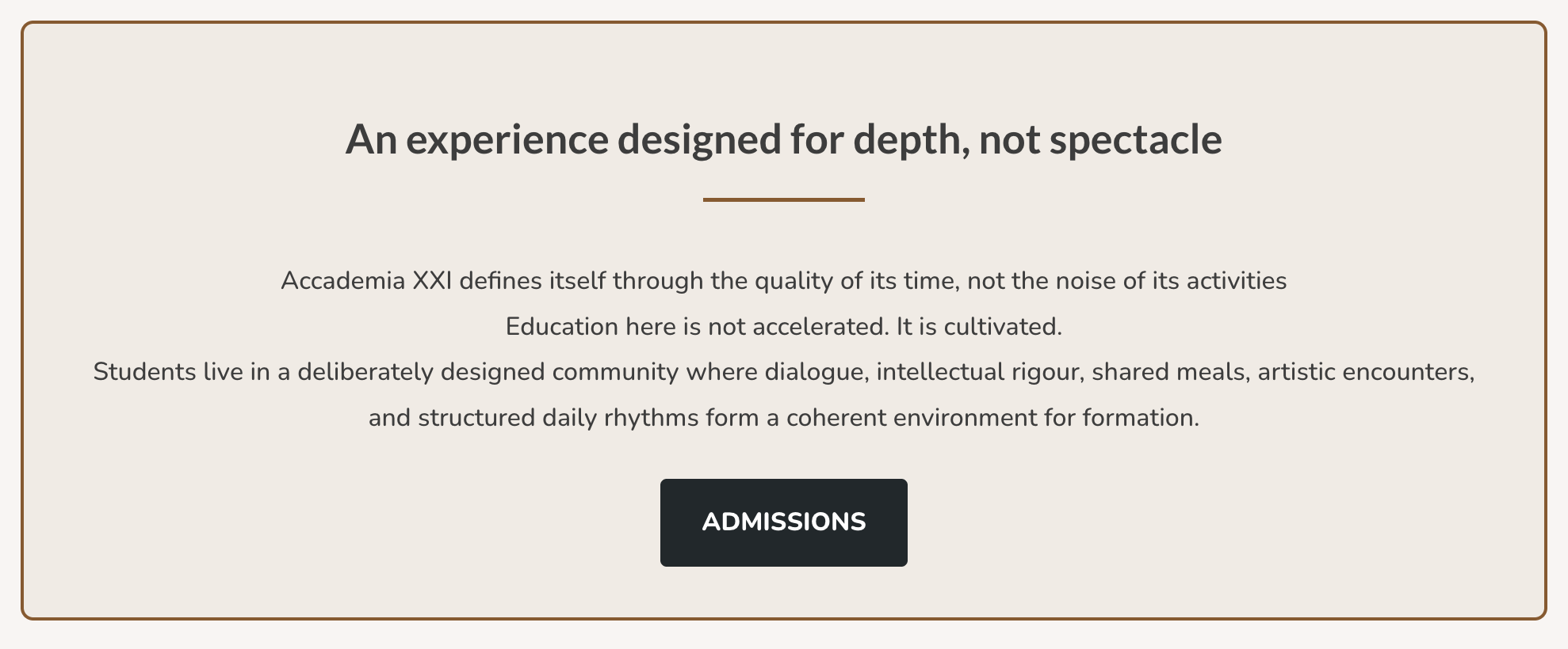 Admissions